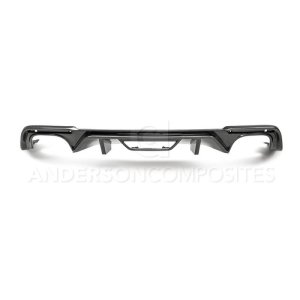 Ford Mustang Rear Diffuser - Anderson Composites - Type-OE Quad Tip - Carbon Fiber - `18-`20